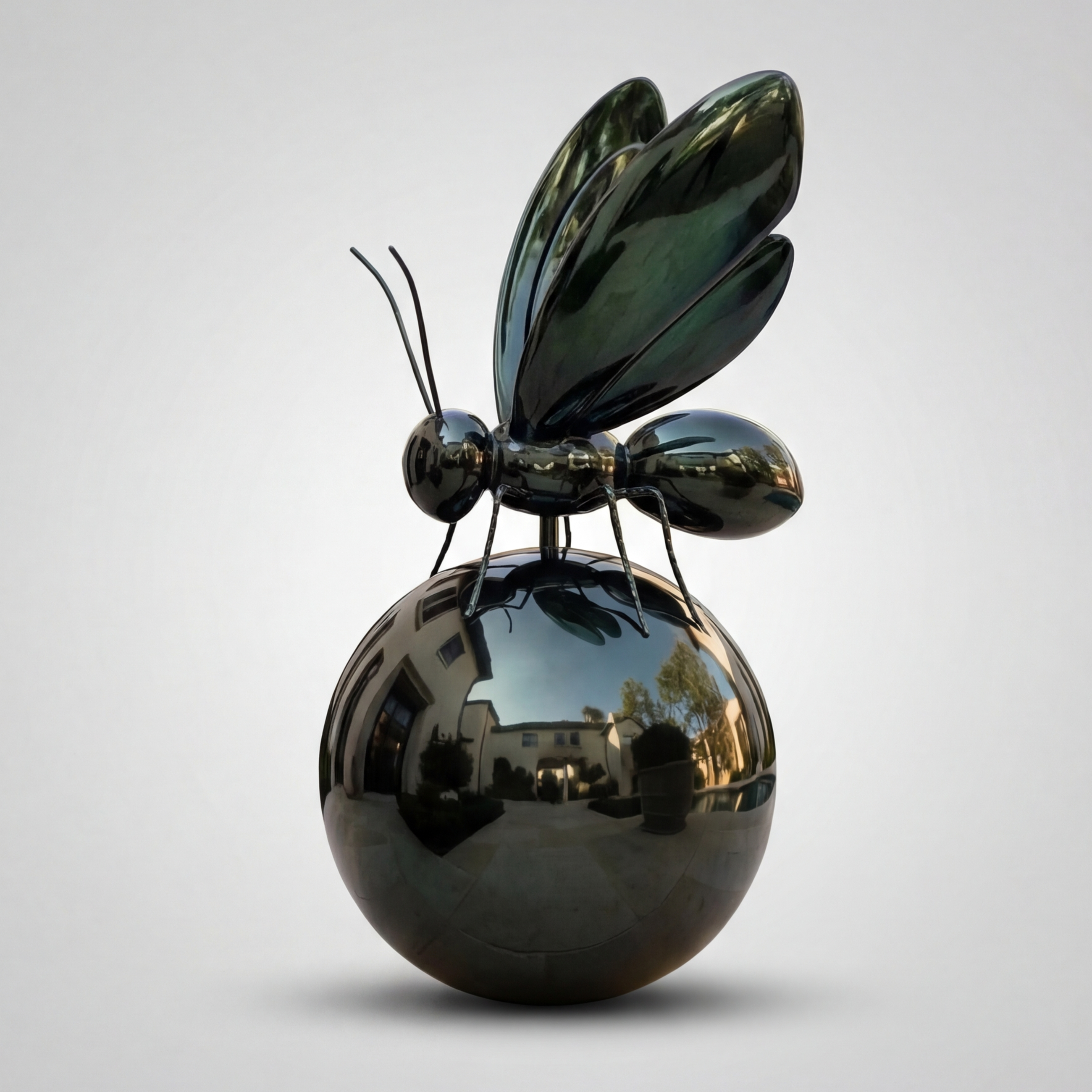 Vela-Stainless-Steel-Butterfly-Sculpture-on-Sphere-VSSS-7419-01