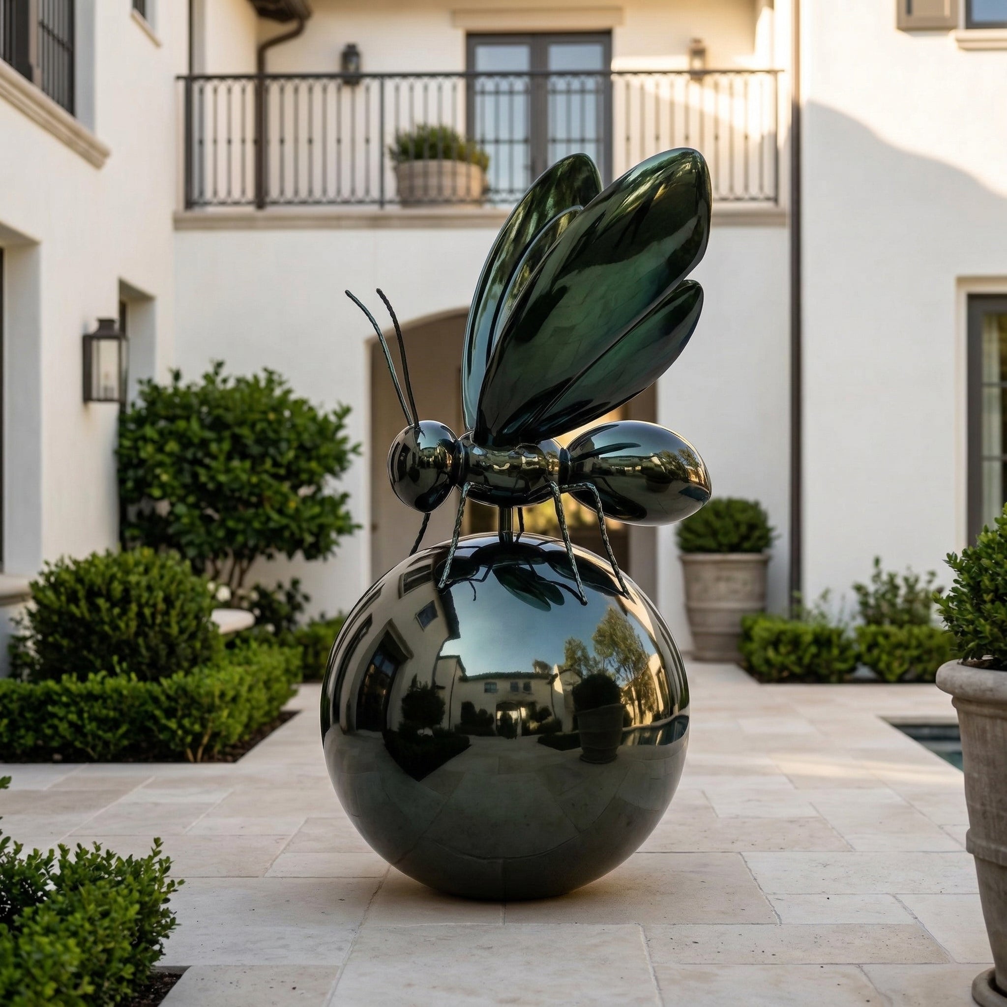 Vela-Stainless-Steel-Butterfly-Sculpture-on-Sphere-VSSS-7419-08