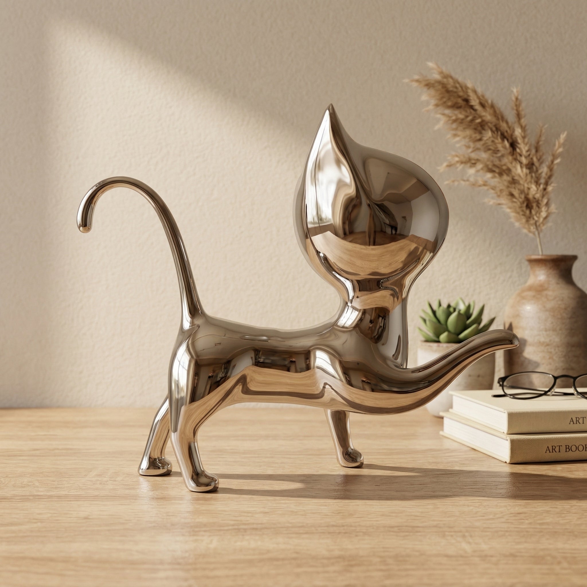 Vela-Stainless-Steel-Cat-Sculpture-Mirrored-Console-Display-VSSSS-527-05