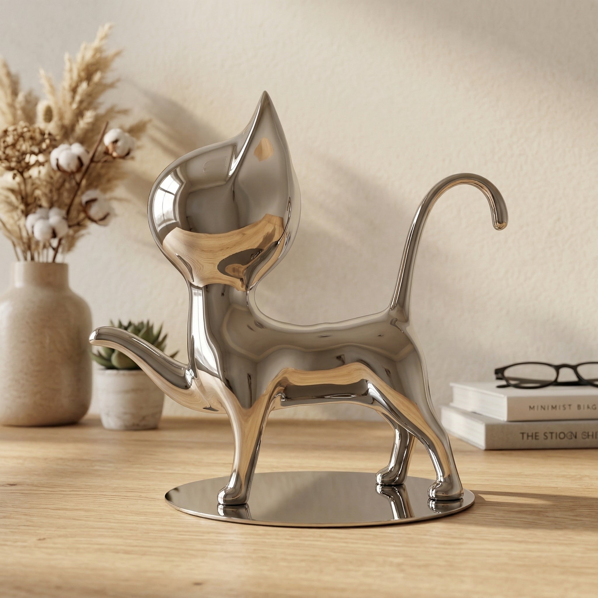 Vela-Stainless-Steel-Cat-Sculpture-Mirrored-Console-Display-VSSSS-527-06