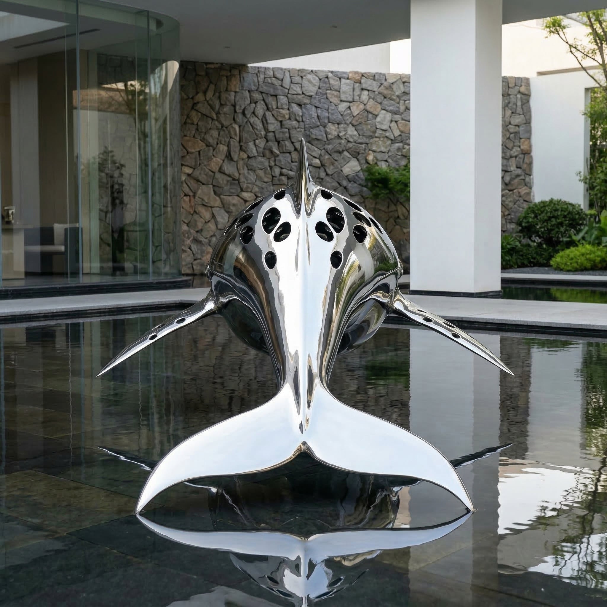 Vela-Stainless-Steel-Dolphin-Sculpture-Poolside--Waterfront-VSSSS-7421-04