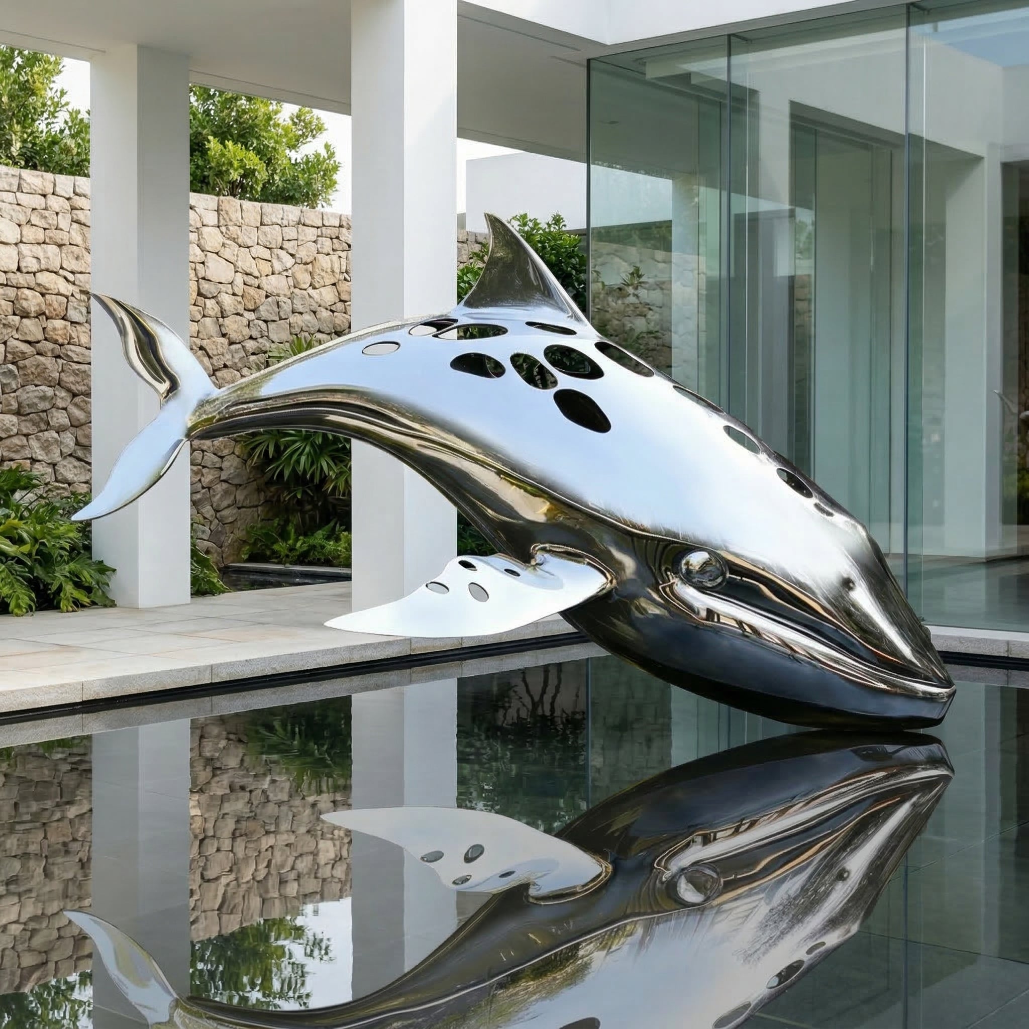 Vela-Stainless-Steel-Dolphin-Sculpture-Poolside--Waterfront-VSSSS-7421-05