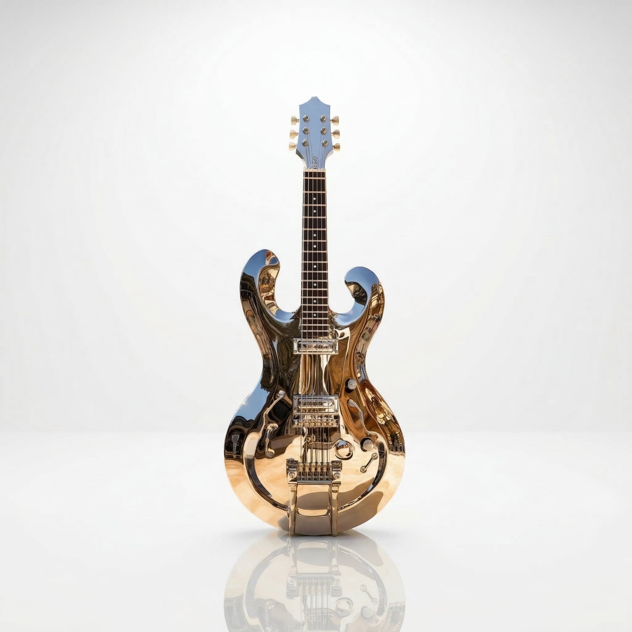 Vela Stainless Steel Electric Guitar Sculpture Floor Piece VSSSS-7391