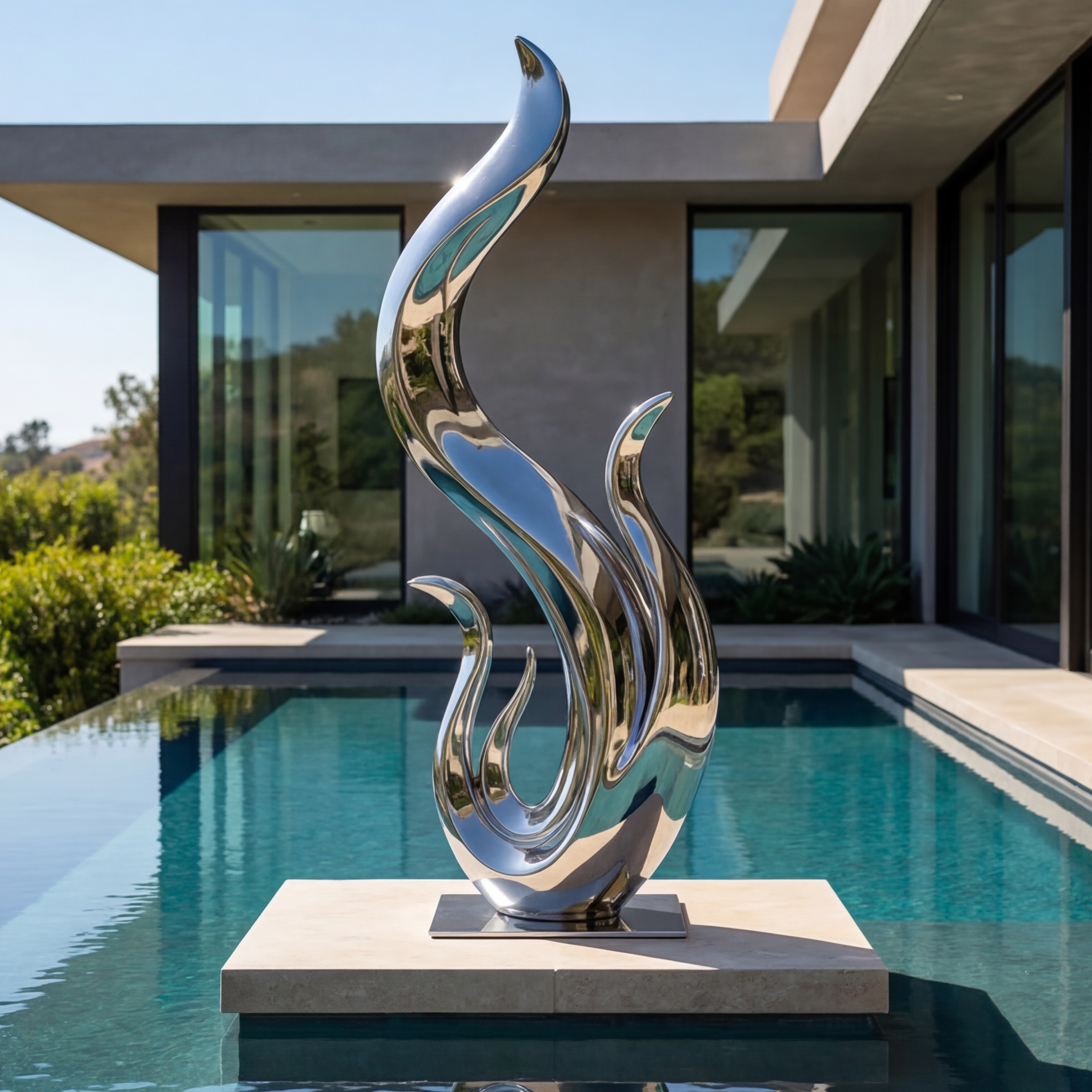 Vela-Stainless-Steel-Flame-Wave-Sculpture-Poolside-Arc-VSSSS-2673-03