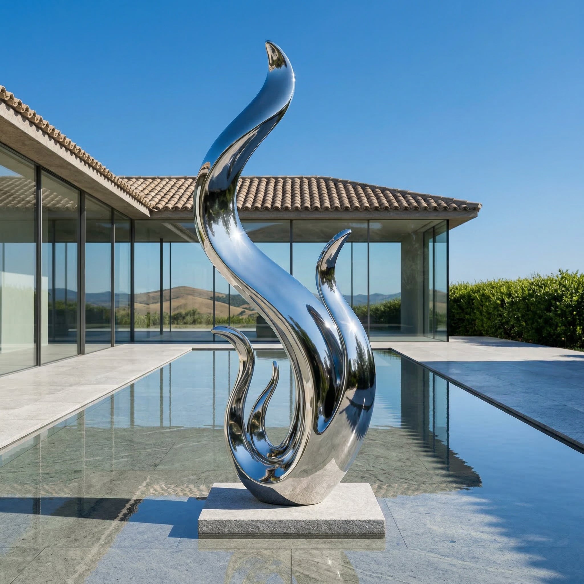 Vela-Stainless-Steel-Flame-Wave-Sculpture-Poolside-Arc-VSSSS-2673-05