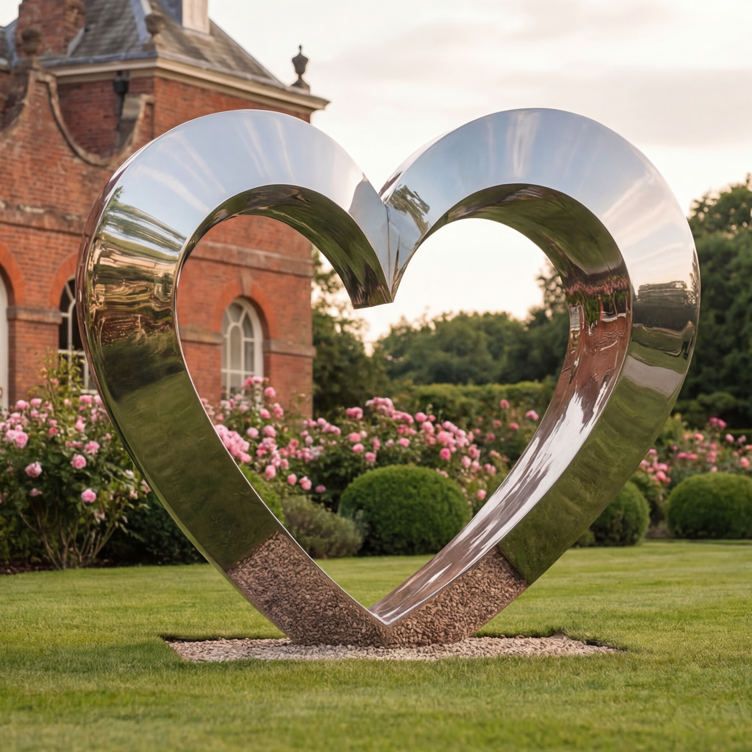 Vela Stainless Steel Heart Sculpture Entrance & Driveway VSSS-7813