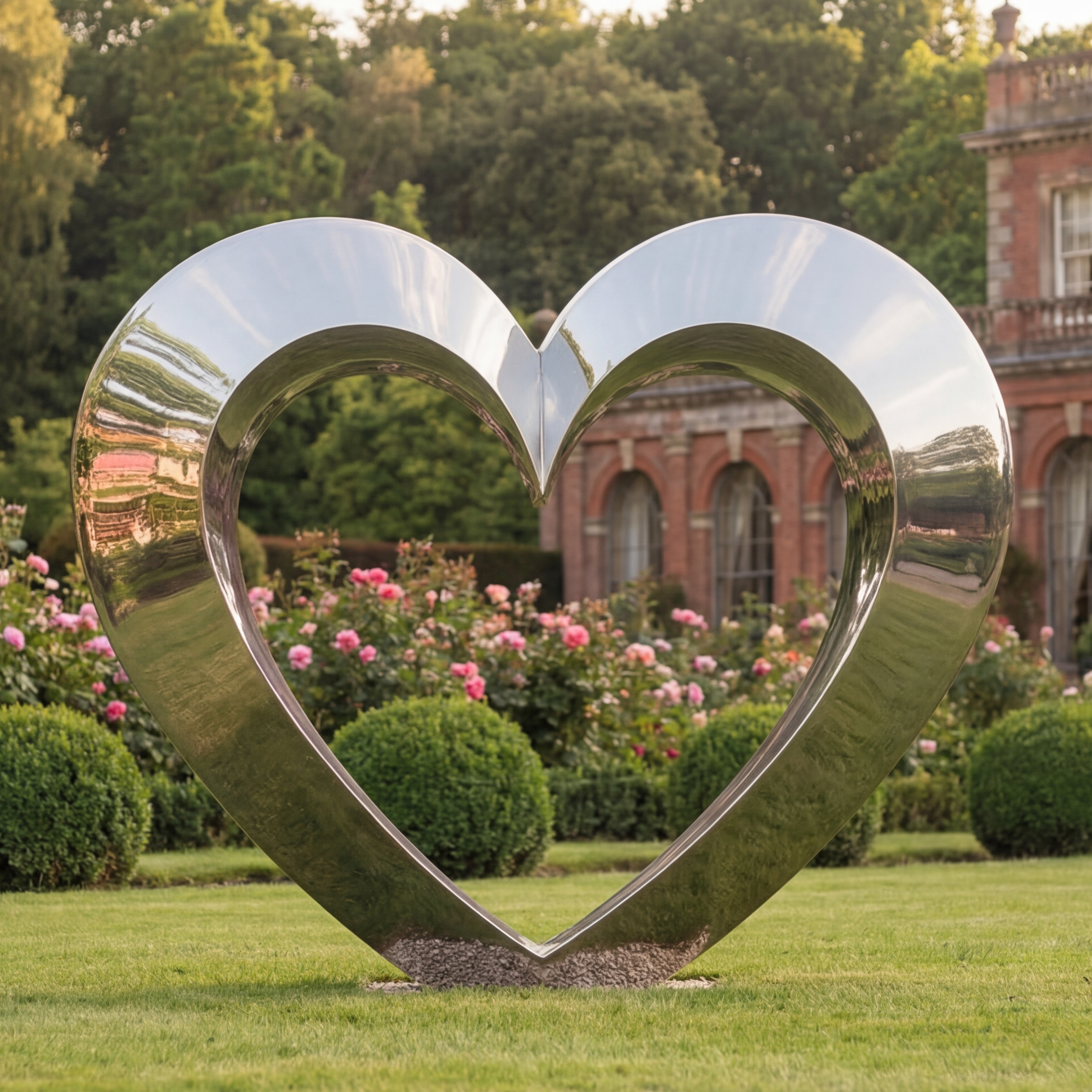 Vela Stainless Steel Heart Sculpture Entrance & Driveway VSSS-7813