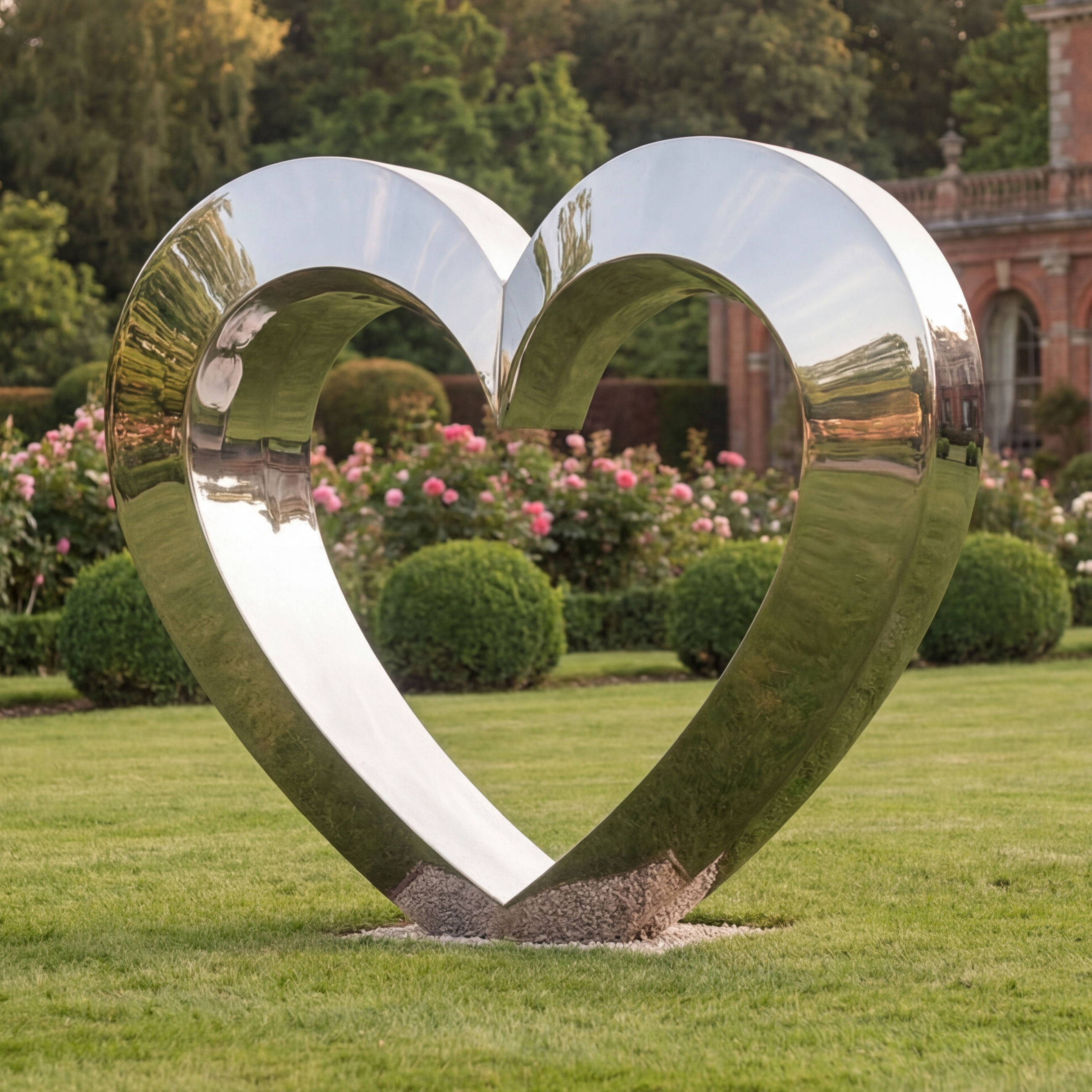 Vela Stainless Steel Heart Sculpture Entrance & Driveway VSSS-7813