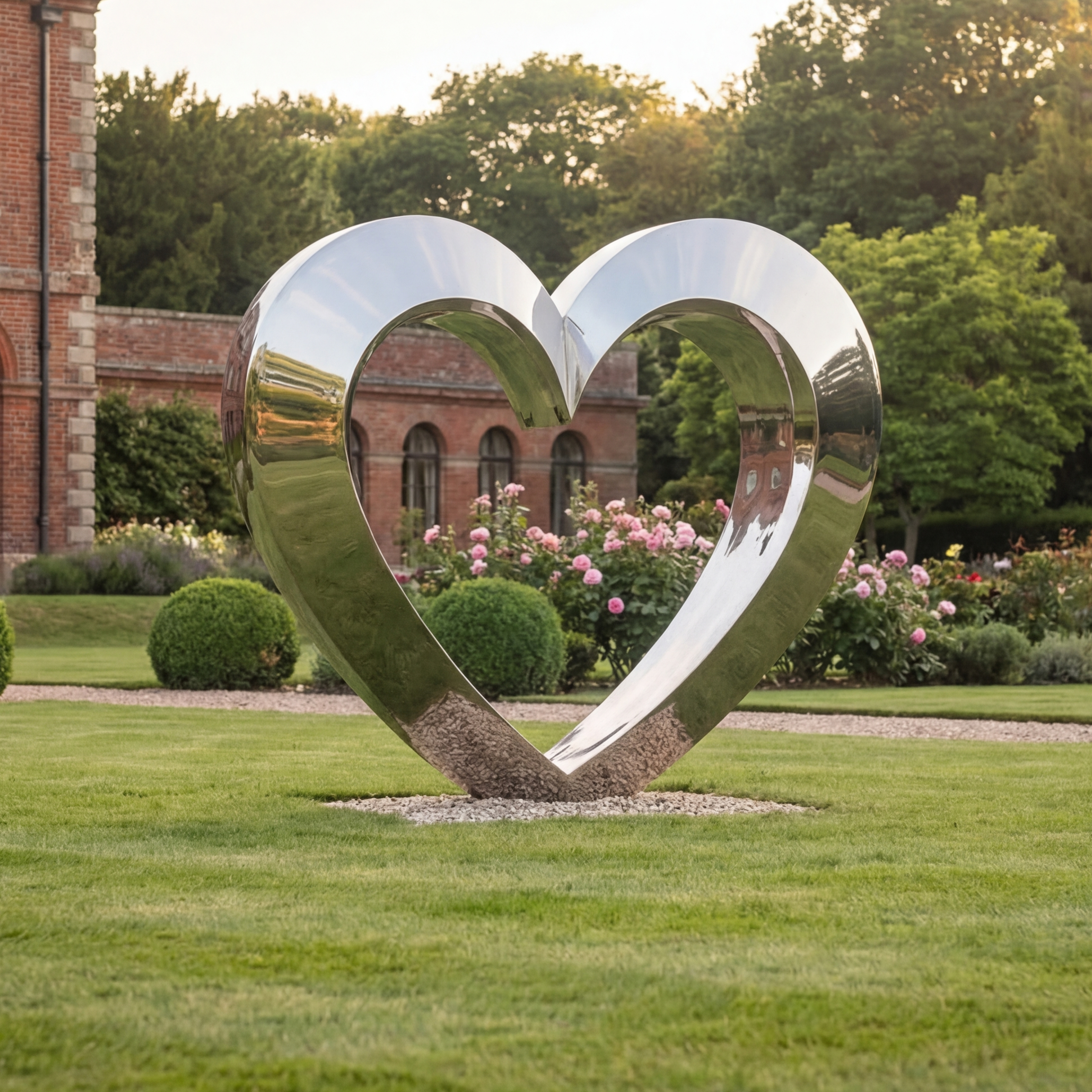 Vela Stainless Steel Heart Sculpture Entrance & Driveway VSSS-7813
