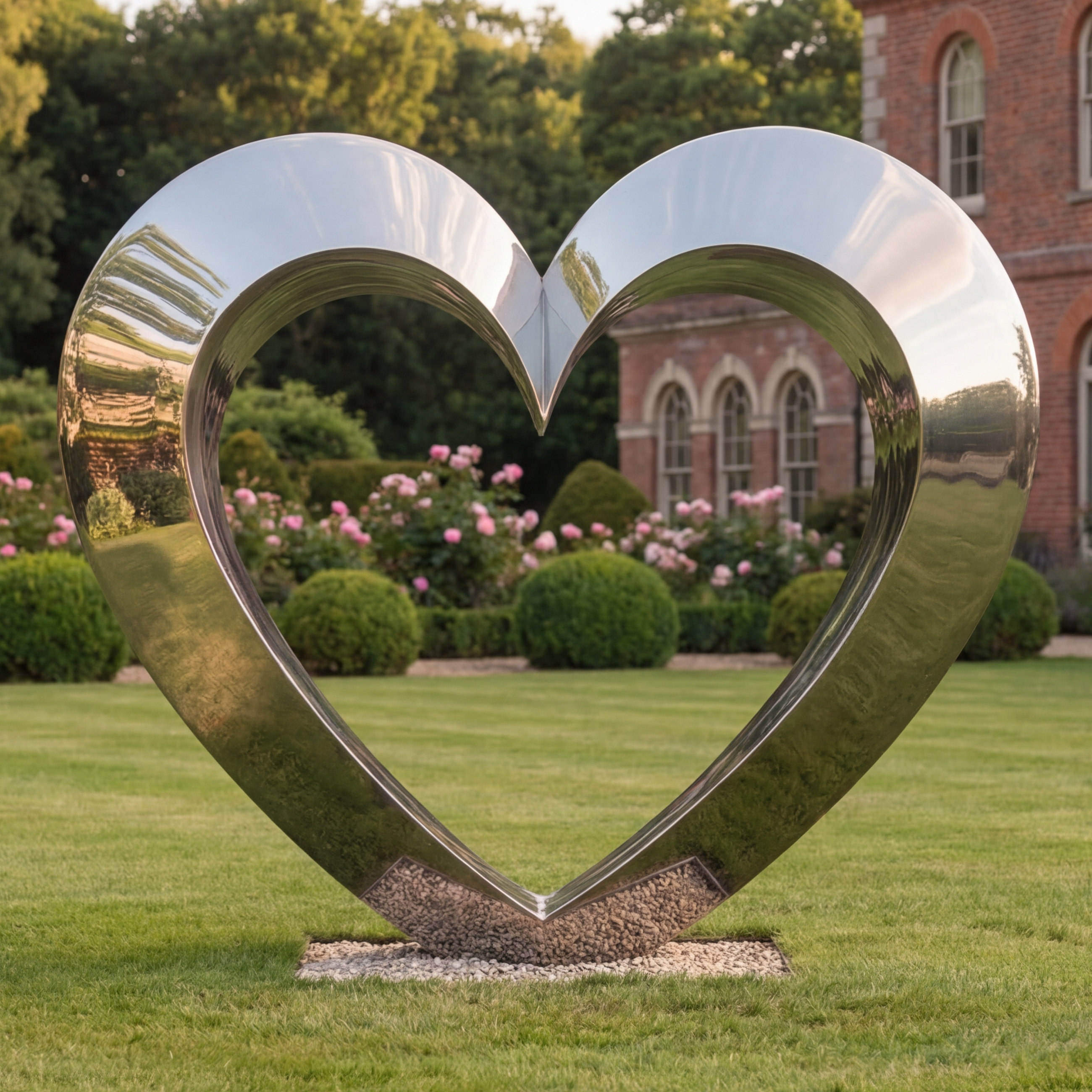 Vela Stainless Steel Heart Sculpture Entrance & Driveway VSSS-7813