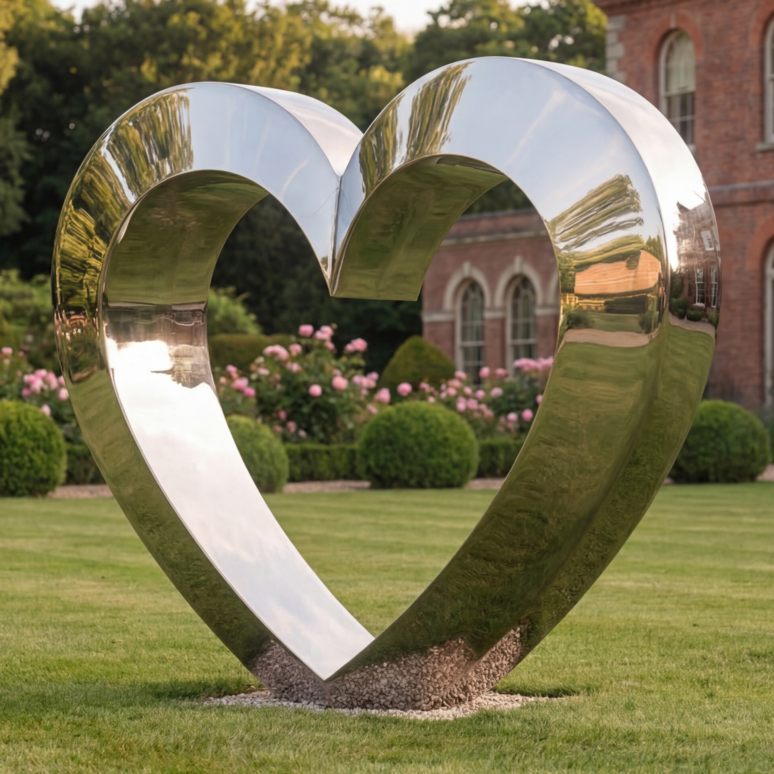 Vela Stainless Steel Heart Sculpture Entrance & Driveway VSSS-7813