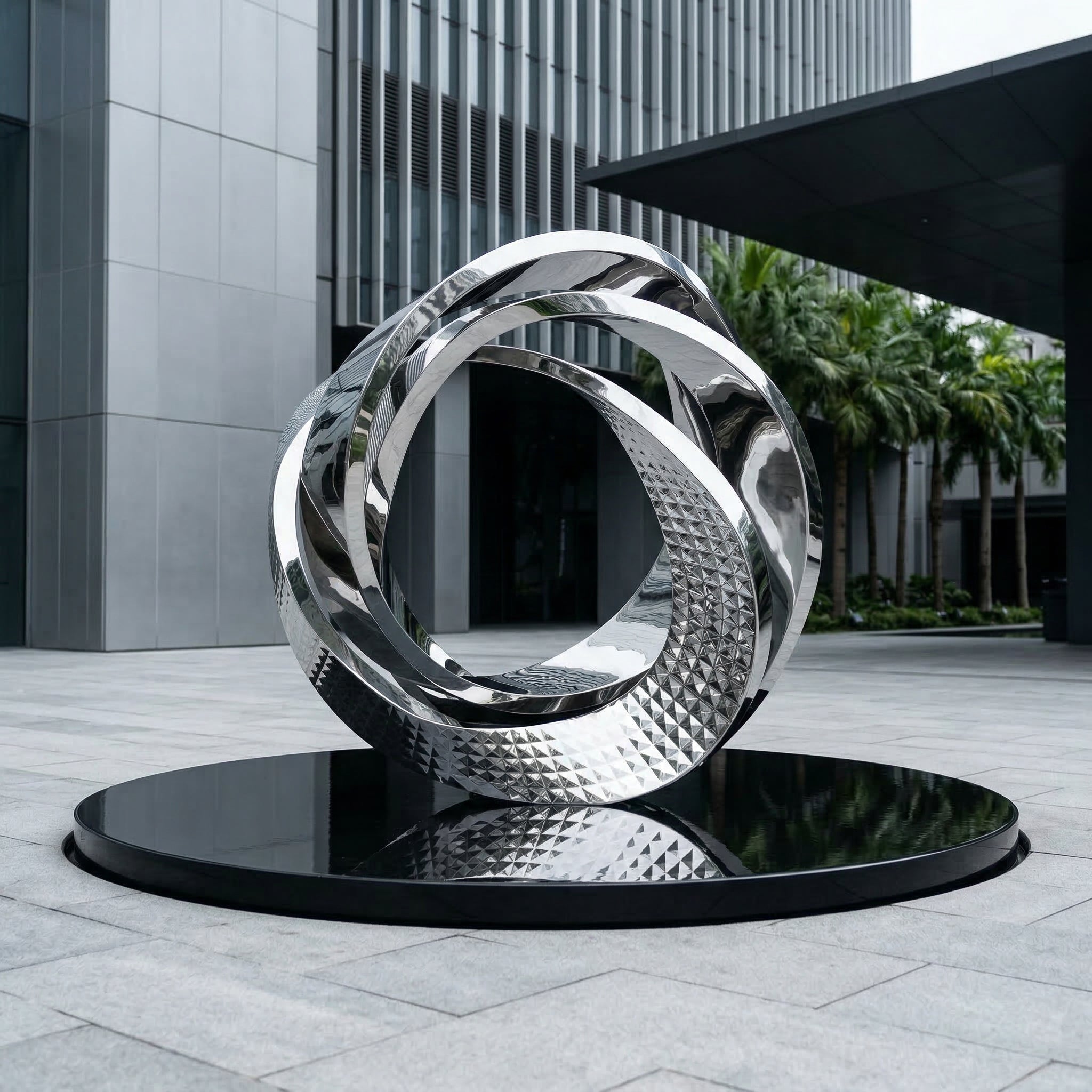 Vela-Stainless-Steel-Infinity-Loop-Sculpture-Faceted-Plaza-Statement-VSSSS-563-01