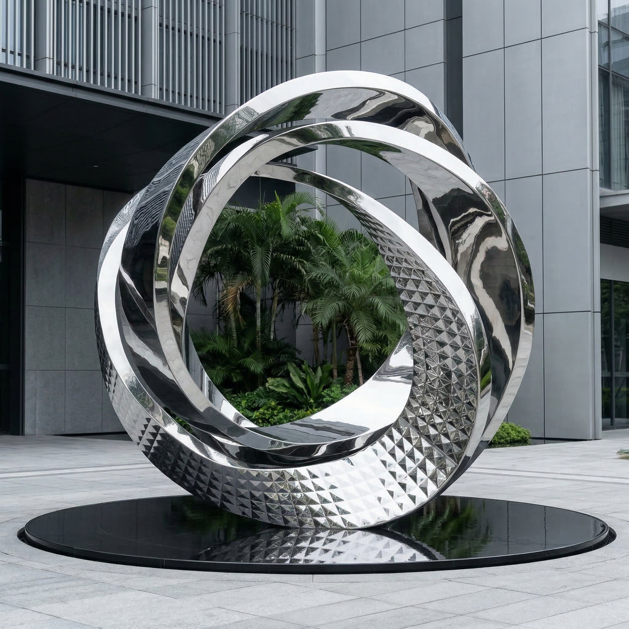 Vela-Stainless-Steel-Infinity-Loop-Sculpture-Faceted-Plaza-Statement-VSSSS-563-02