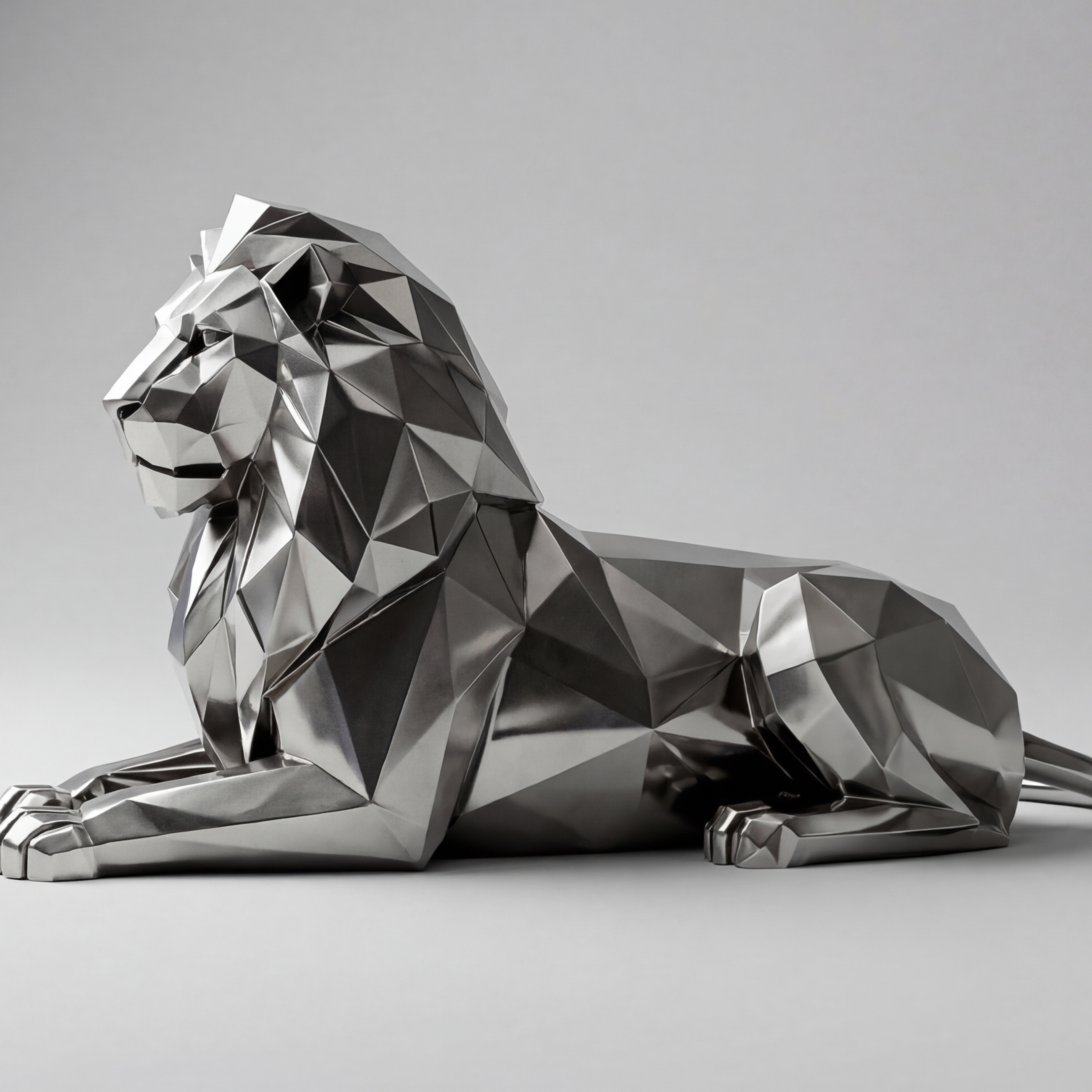 Vela Stainless Steel Lion Sculpture Entrance & Driveway VSSS-7811