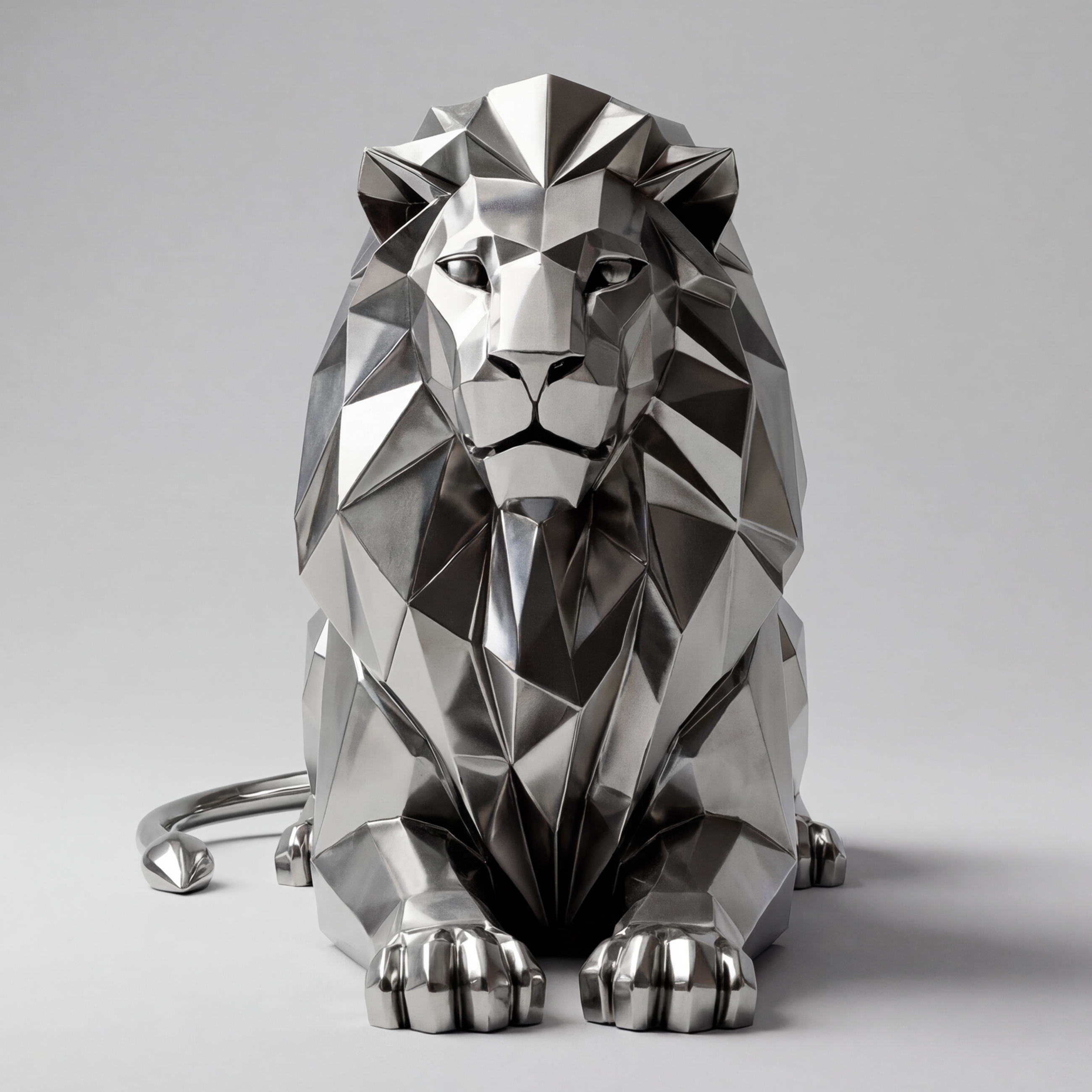 Vela Stainless Steel Lion Sculpture Entrance & Driveway VSSS-7811