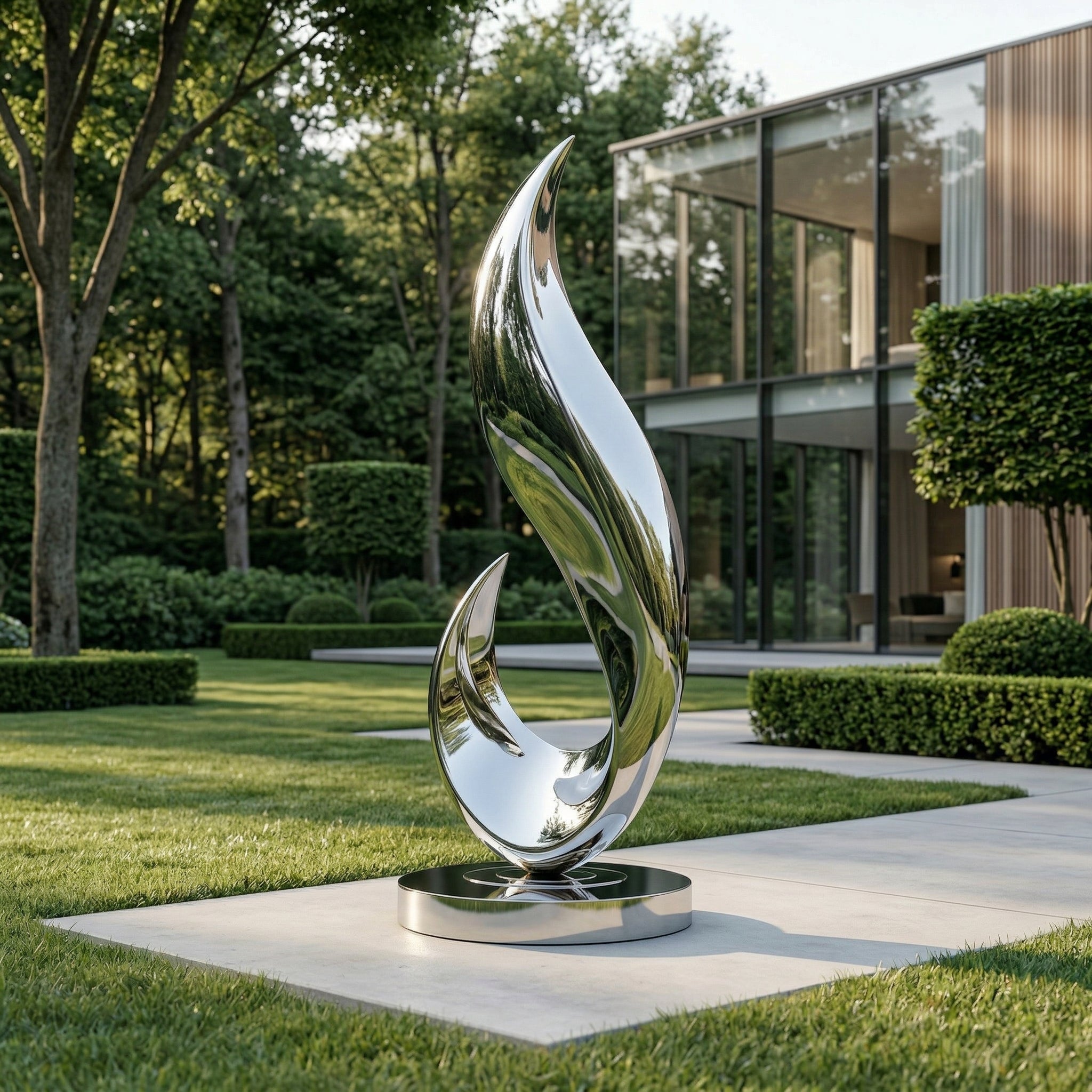 Vela-Stainless-Steel-Modern-Abstract-Sculpture-Elongated-Flame-Like-Form-VSSSS-6147-01