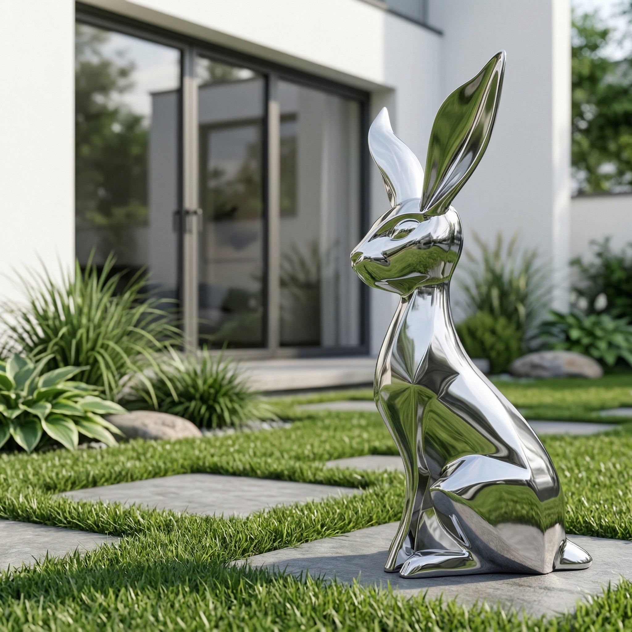 Vela-Stainless-Steel-Rabbit-Sculpture-Faceted-Seated-Form-VSSSS-482-04