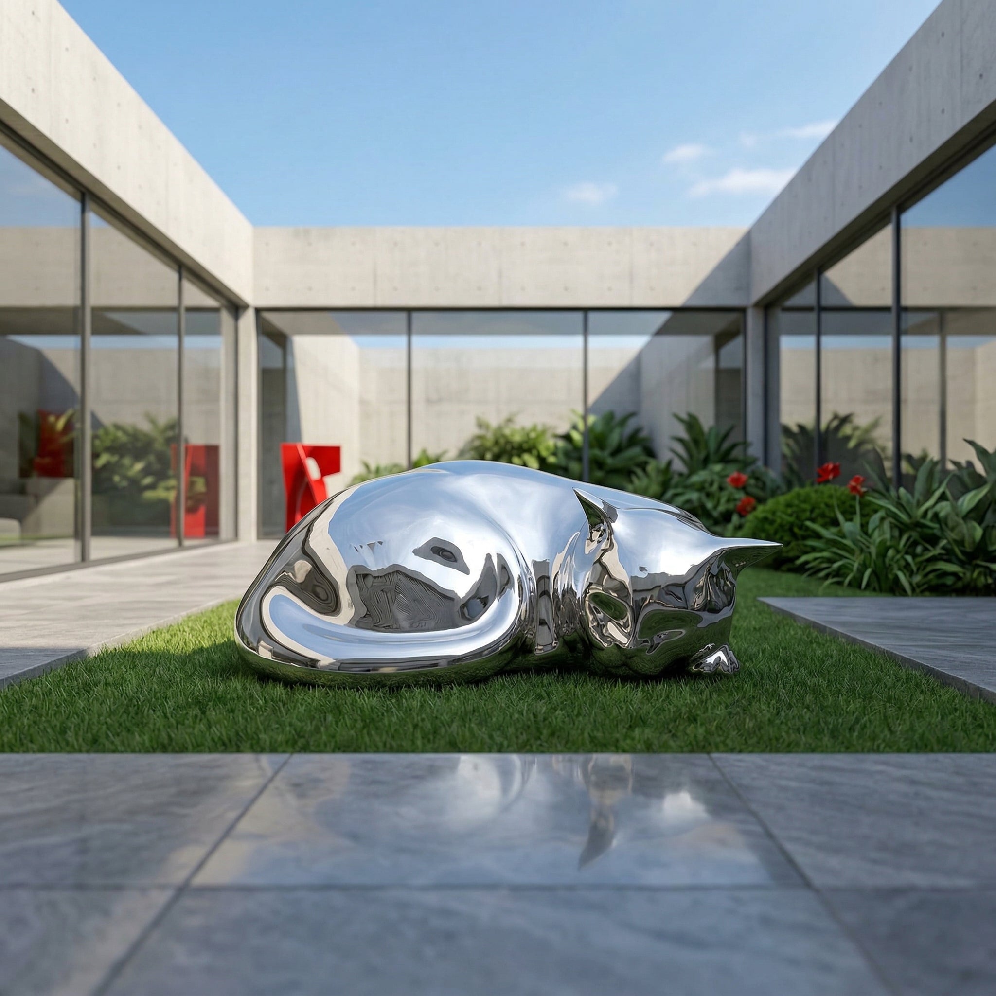 Vela-Stainless-Steel-Wildlife--Nature-Sculpture-Reclining-Form-VSSS-7341-01